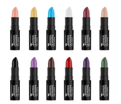 Red Matte Lipstick Nude Velvet Lip White Black Green Waterproof Long-Lasting Lip Stick Makeup Creative Makeup for Halloween