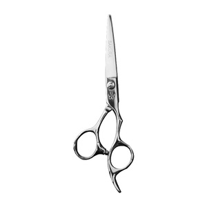 sharp curved  scissor japanese stainless steel quality hairdressing stylist  hair cutting shears scissors with case