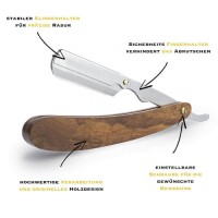 Shaver Traditional Wood Razor Manual Professional Barber Razor Traditional Right + Case