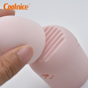 Silicone Makeup Sponge Blender Drying Rack Holder Beauty Sponge Travel Case