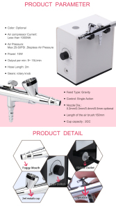 Sliver Hot Sale Cake Airbrushing Machines Airbrush Kit aerografo airbrush for Makeup Face Beauty