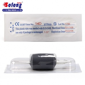 Solong G603 30mm Tattoo Tube with Clear Tip 1.2 Inch Wholesale Disposable Tattoo Tube Grip With Needles