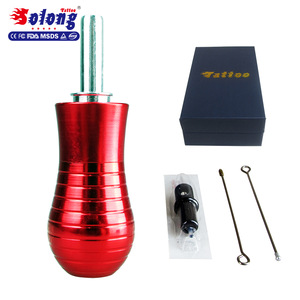 Solong Tattoo New Aluminum Tattoo Grip for All Coils & Rotary Tattoo Machine 30MM Full Adjustable with Needle G205