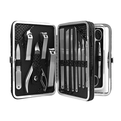 Stainless Steel Nail Clipper Set with Mirror Nail Box