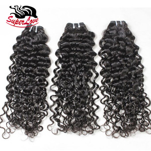 SuperLove Wholesale 10a Grade Machine Double Drawn Cuticle Aligned virgin Remy Hair Peruvian Italian Curly Raw human hair weave