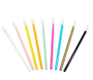 White/ Yellow/ Blue/ Pink Color Disposable Makeup Lip Brush Makeup Brush Eyelash Brush