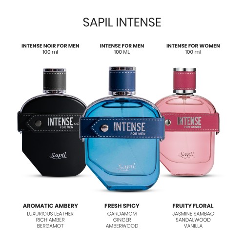 Sapil Intense for Women EDP 3.4oz – Long-Lasting Floral Perfume with Jasmine, Tuberose & Sandalwood – Elegant Fragrance from Dubai for Daily Wear