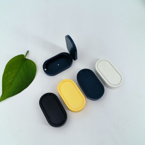 Modern Luxury Pocket Flip-top Magnetic Closing System Aromatherapy Metal Zinc Alloy Solid Perfume Lip Balm Case Cosmetic Box