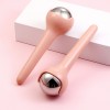 Hot-selling Pink Color 304 Stainless Steel Beauty Ice Ball Roller Massager Built For Facial Cooling Lifting And Firming.