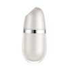 Custom 50ml lotion Bottle, Pearlescent White Sunscreen Packaging with Silver Decorative Ring