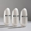 Custom 50ml lotion Bottle, Pearlescent White Sunscreen Packaging with Silver Decorative Ring