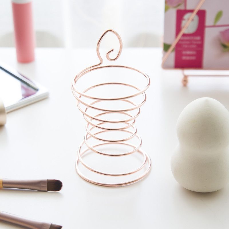 Rose Gold Metal Puff Holder/ Metal Makeup Sponge Holder