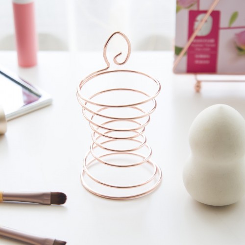 Rose Gold Metal Puff Holder/ Metal Makeup Sponge Holder