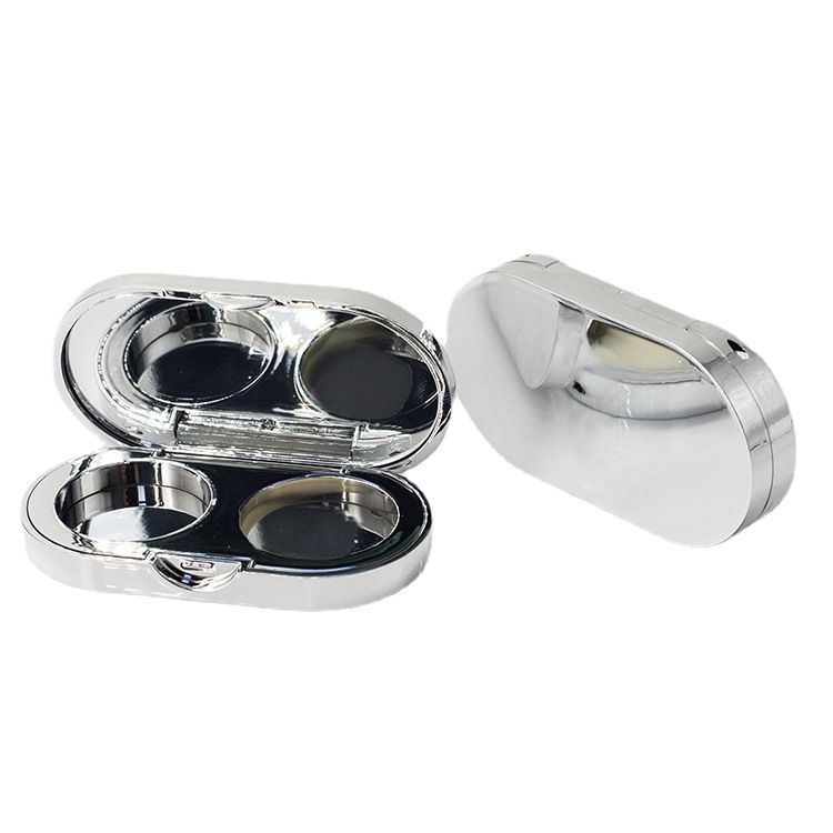 26MM High Glossy Silver Color ABS Empty Makeup Eyeshadow Box