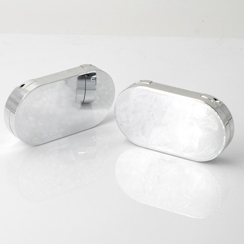 26MM High Glossy Silver Color ABS Empty Makeup Eyeshadow Box