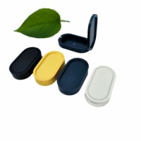 Modern Luxury Pocket Flip-top Magnetic Closing System Aromatherapy Metal Zinc Alloy Solid Perfume Lip Balm Case Cosmetic Box