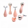 Hot-selling Pink Color 304 Stainless Steel Beauty Ice Ball Roller Massager Built For Facial Cooling Lifting And Firming.