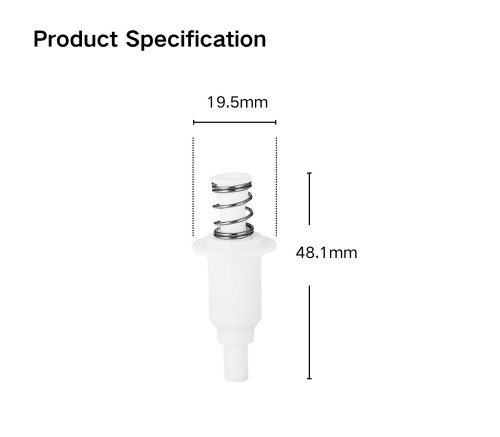 0.5cc Lotion Pump Core (Side Φ19.5) | Cosmetic Pump Parts Manufacturer