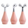 Hot-selling Pink Color 304 Stainless Steel Beauty Ice Ball Roller Massager Built For Facial Cooling Lifting And Firming.