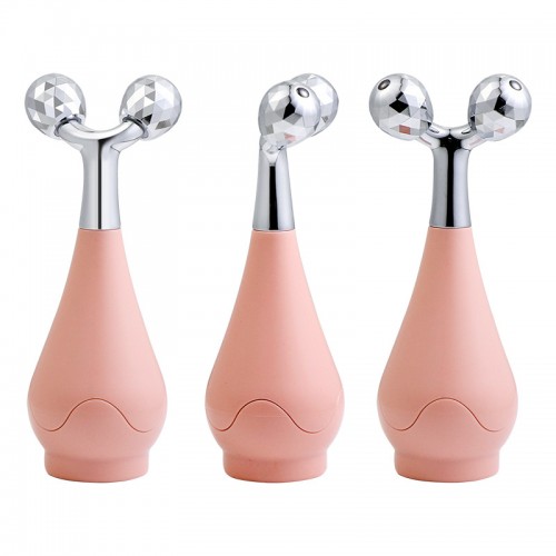 Hot-selling Pink Color 304 Stainless Steel Beauty Ice Ball Roller Massager Built For Facial Cooling Lifting And Firming.