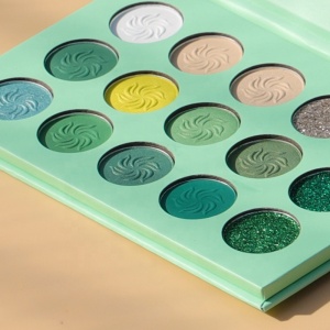 15 Colors Eyeshadow Summer China Green Palette Private Label Eyeshadow Palette