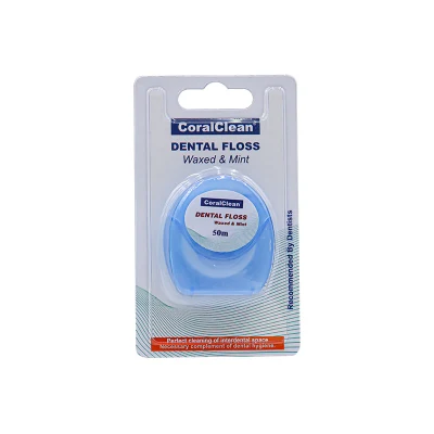50 Meters Dental Floss Nylon Floss Waxed with Mint Flavor Customized