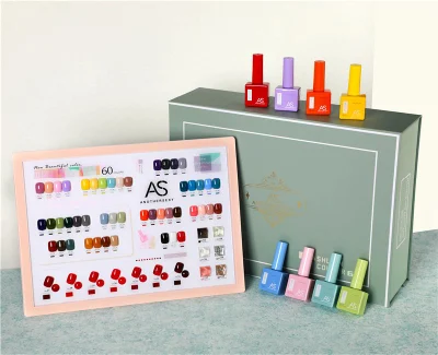 60 Colors Soak off Long Lasting LED/UV Nail Polish OEM Private Logo Gel Polish Kit for Nail Art