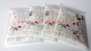 brow make up cotton swab/wooden stick tattoo cotton tips/ 100% pure cotton swabs/buds