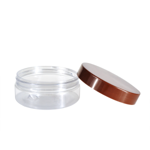 cosmetic container 30ml 50ml 100ml 120ml 200ml 250ml 500ml clear amber black pet plastic cream jar with aluminum lid