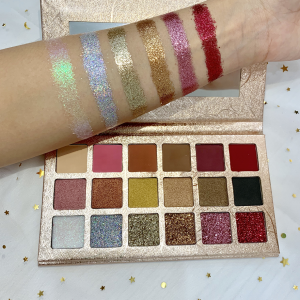 custom high pigmentation matte and glitter shimmer eyeshadow palette