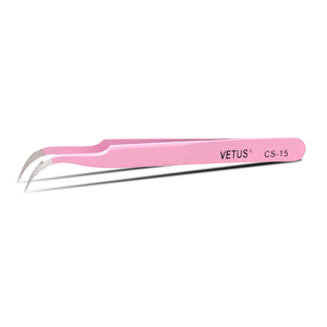Customize various styles eyebrow tweezers set angled tipped flat stainless steel mini eyelash tweezers