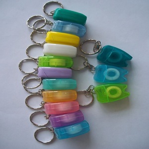 different colour tooth Shape 20 meters Dental Floss With A Keychain