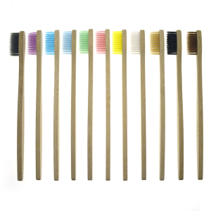 Eco- friendly Charcoal Bristles OEM Bamboo Toothbrush with Customized Packing and Logo