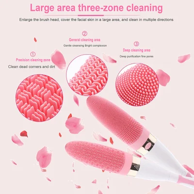 Electric Long-Handled Bath Brush Rechargeable Silicone Bath Brush Bath Massager Electric Brush
