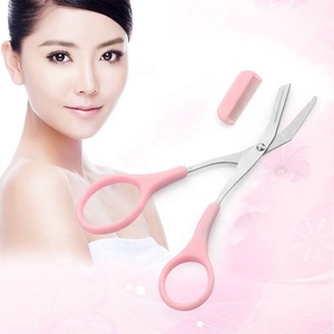 Eyebrow Trimmer Scissors With Comb Lady Women Hair Removal Grooming Shaping