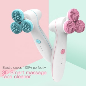 Factory Wholesale Multi-function 3d Massage Silicone Facial Cleansing Brush