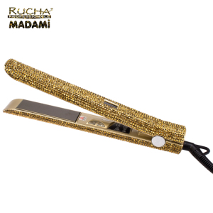 Fashionable Rhinestone hair straightener Custom flat iron with bling