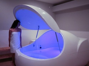 floatation pod float tank capsule pod bed isolation sensory deprivation in spa capsule