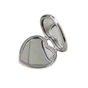 Folding pocket mirror PU leather metal compact mirror with custom design