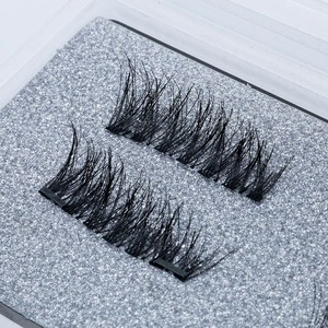 Half Pieces Cruelty Free Private Label 100% Real Silk Fiber 3D Faux Mink False Eye Lashes