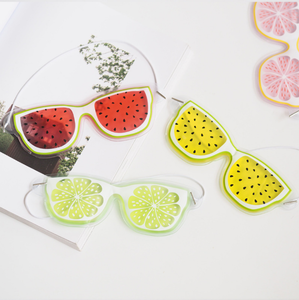 HJ 1 Pcs Ice Gel EyeMask Cold Compress Cute Fruit Gel Eye Fatigue Relief Cooling Eye Care Relaxation cute fruit eye mask