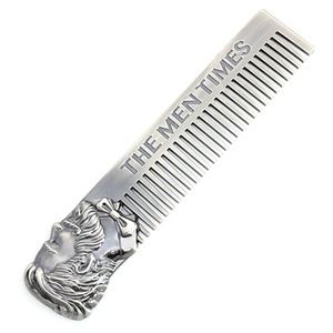IN STOCK Hot Sale Luxury Zinc Alloy Metal Beard Comb