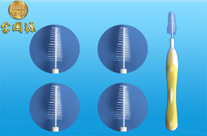 Interdental brush  tooth gap brush with rubber handle