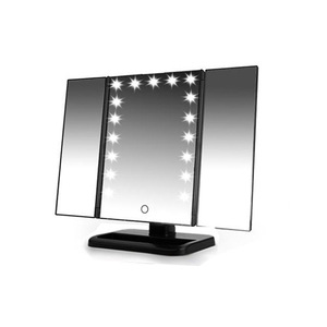 Lighted Magnification Touch Screen 180 Rotating Trifold Led Vanity Makeup Mirror