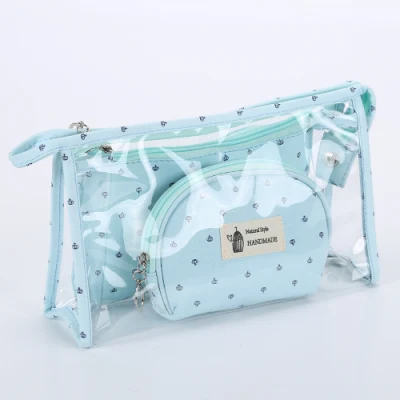 N00090 Travel Waterproof Transparent Custom Logo Cosmetic Bag