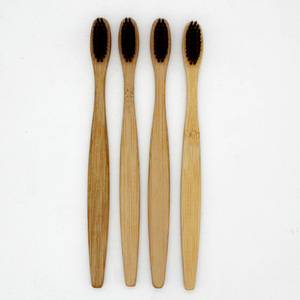 Natural Environmental Protection Handmade Bamboo Handle Black Soft Hair Bamboo Charcoal Adult Household Toothbrush