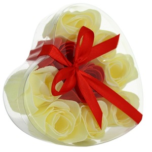 Natural rose spa paper flower soap china , pink rose scent mini beauty soap