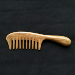 new arrival green sandalwood message wide tooth comb for curly hair