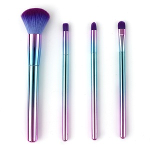 New Model Gradient Color Plating Handle Makeup Brush Set Beauty Tool Facial Kits