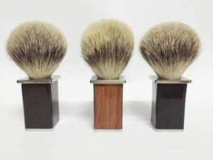 New products wooden handle super badger hair square shaving brush